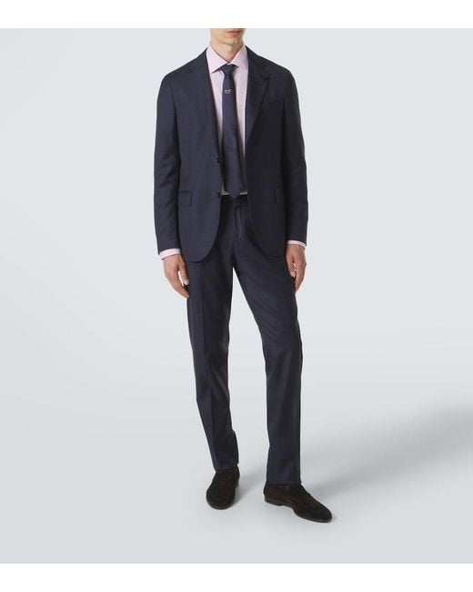 Lardini Blue Virgin Wool Suit for men