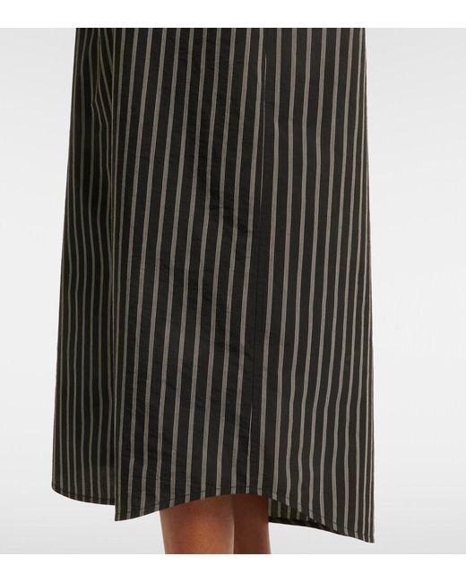 Totême  Black Striped Shirt Dress