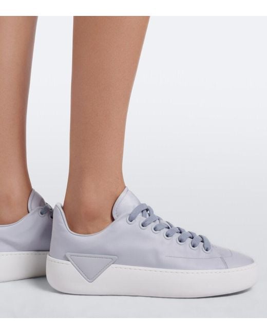 Prada White Court Re-Nylon Sneakers