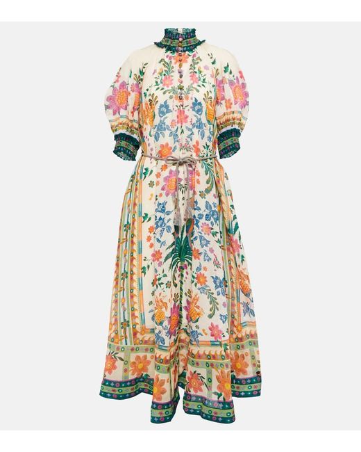 Zimmermann Multicolor Swing-Kleid mit Blumen-Print