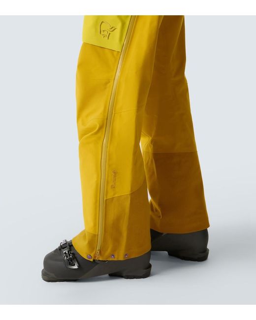 Norrona Yellow Lofoten Ski Pants for men