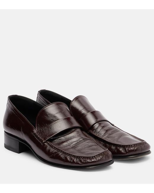 Phoebe Philo Brown Leather Loafers