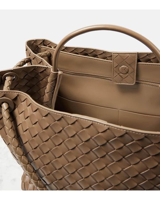 Bottega Veneta Brown Tote Andiamo Large Aus Leder