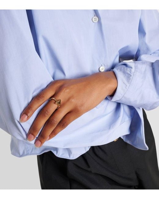 Anello Con Logo di Prada in White