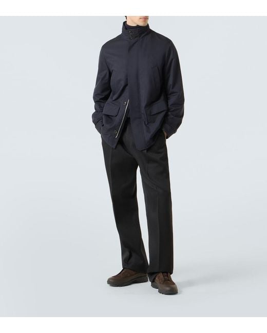 Zegna Blue Twill Field Jacket for men