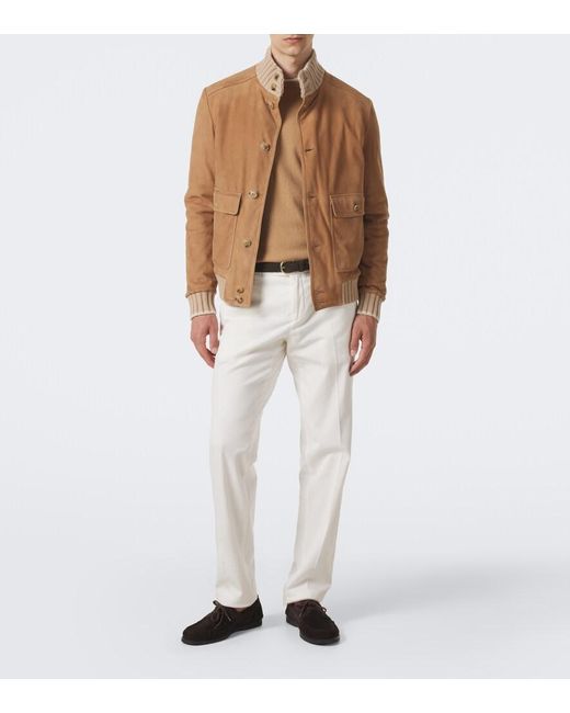 Fedeli Brown Cashmere Sweater for men