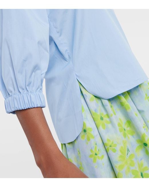 Marni Blue Cotton Poplin Shirt