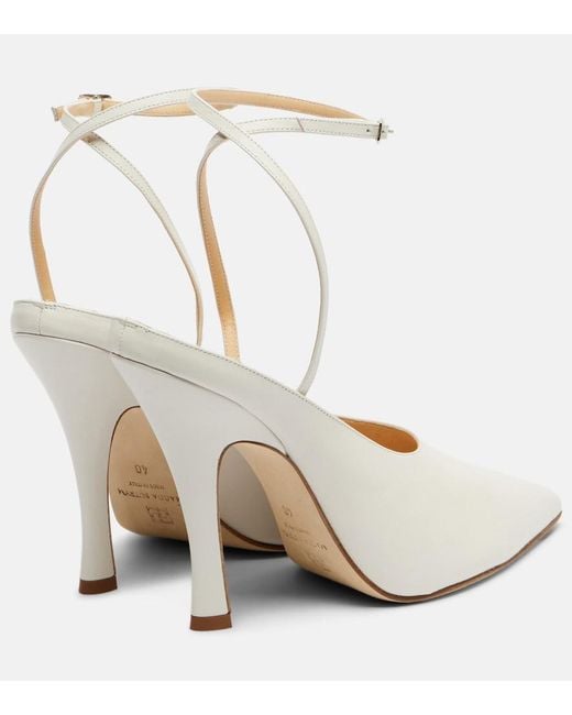 Magda Butrym White Leather Pumps