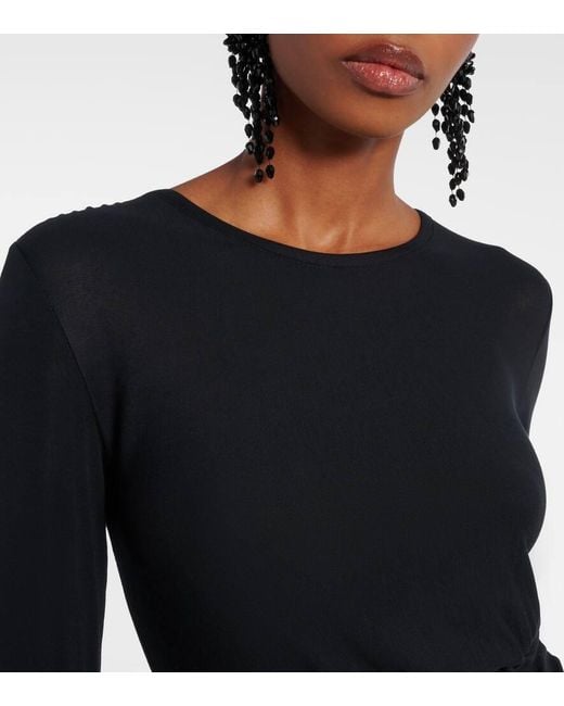 Isabel Marant Black Jelina Gathered Jersey Maxi Dress