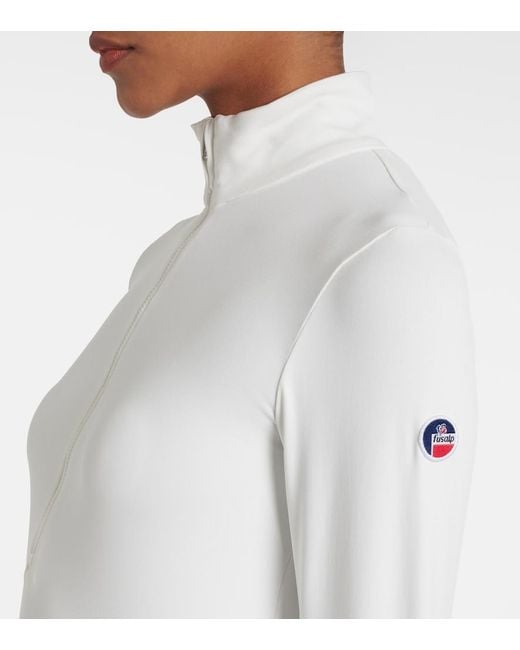 Fusalp White Logo Half-zip Ski Top