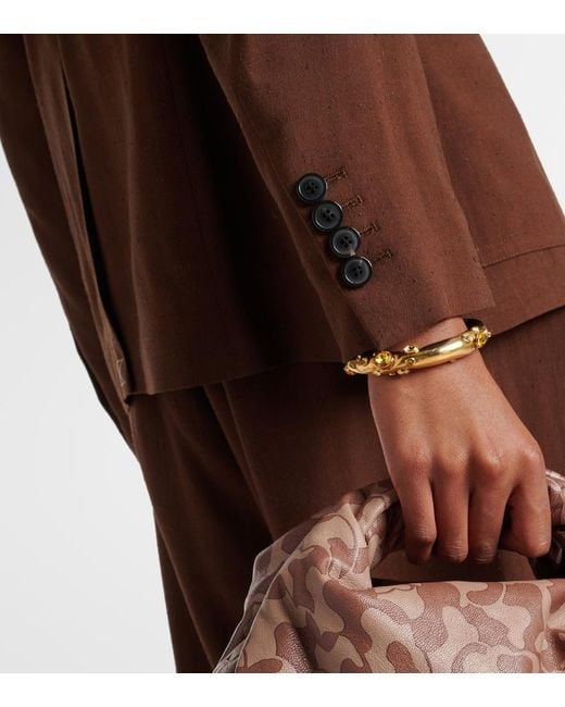 Dries Van Noten Brown Double-Breasted Blazer