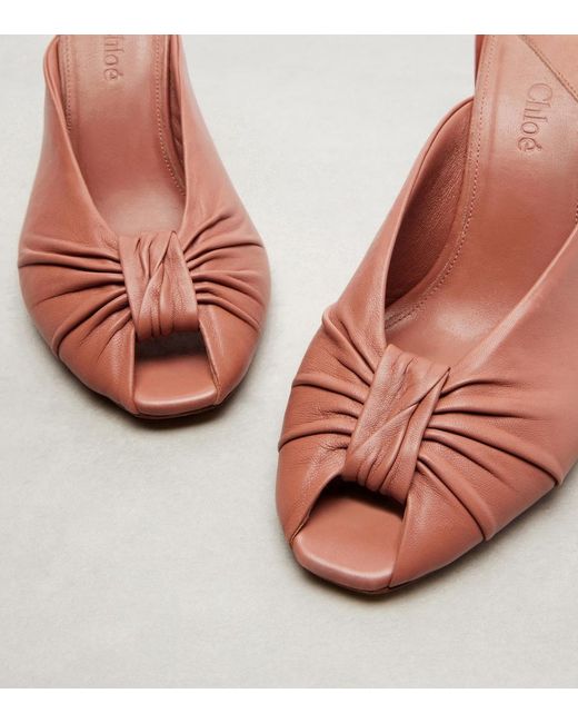 Chloé Pink Suzie Heeled Mule