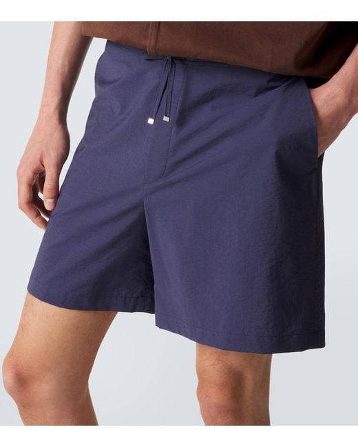 Loewe Blue Paula's Ibiza Cotton-Blend Poplin Shorts for men