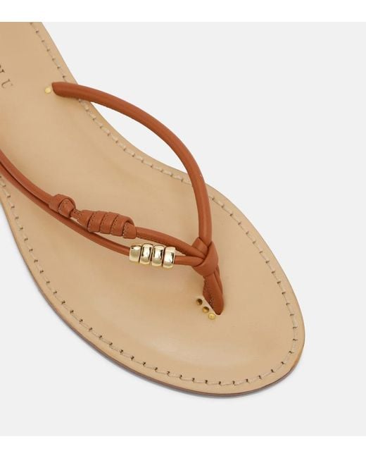 Amanu Brown Kiwayu Leather Thong Sandals