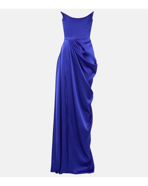 Alex Perry Purple Robe Aus Satin