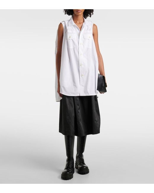 Sacai White Poplin Minidress