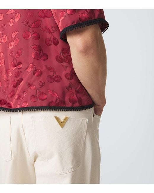 Valentino Natural Vgold Wide-Leg Jeans for men