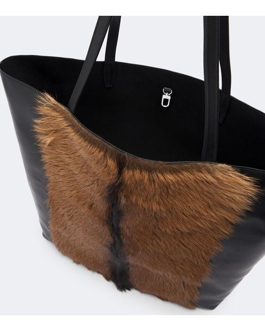 Totême Brown Roam Large Leather Tote Bag