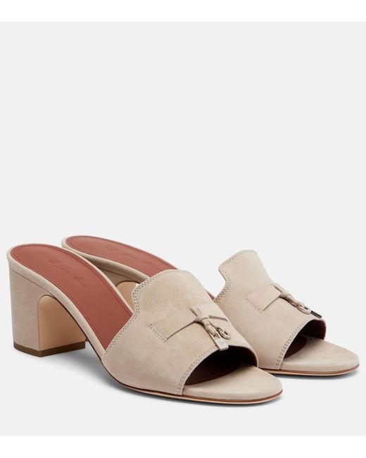 Loro Piana Brown Suede Mules