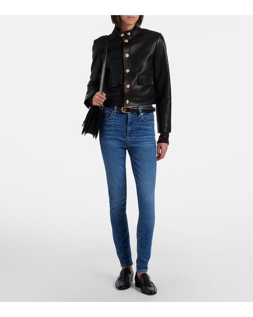 FRAME Blue Le High Skinny Jeans