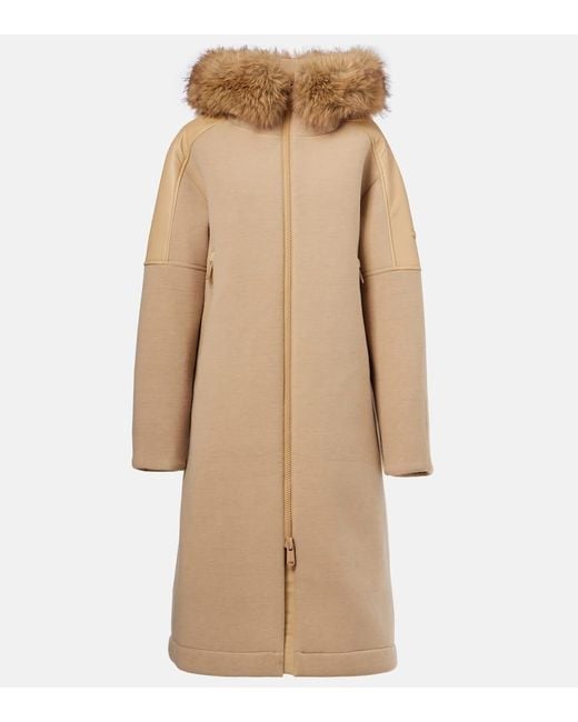 Goldbergh Natural Ember Faux Fur-Trimmed Coat