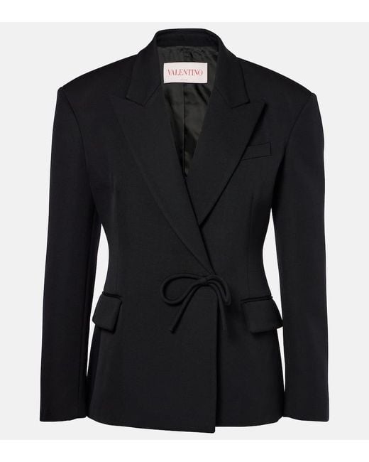 Blazer De Lana Virgen Valentino de color Black