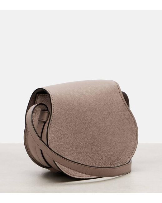 Chloé Gray Marcie Small Leather Crossbody Bag