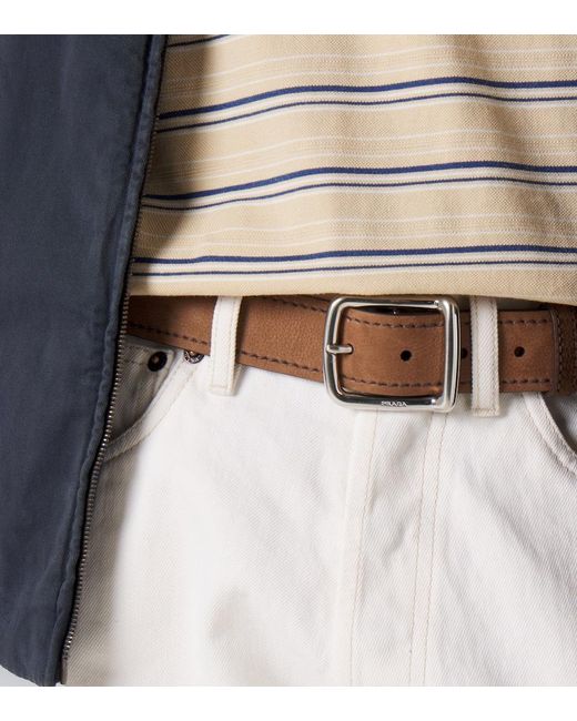 Prada Brown Leather Belt for men