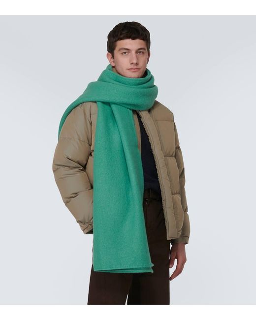 Auralee Schal aus einem Alpakawollgemisch in Green für Herren