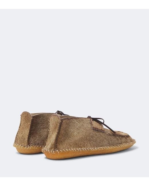 Lemaire Brown Calf Hair Desert Boots for men