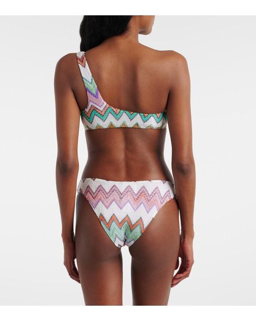 Missoni White Zigzag Lame Bikini