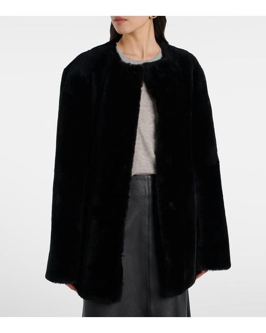 Totême Black Shearling Jacket
