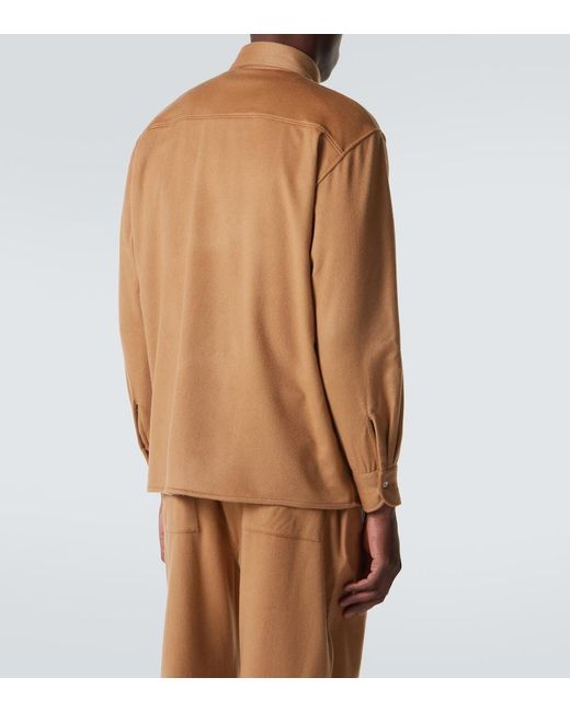 Saman Amel Brown Cashmere Overshirt for men
