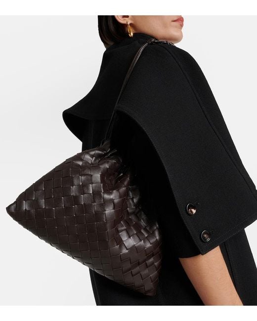 Clutch Dustbag Small De Piel Bottega Veneta de color Black