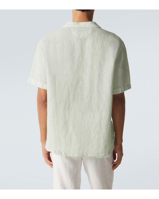 Thom Sweeney White Linen Shirt for men
