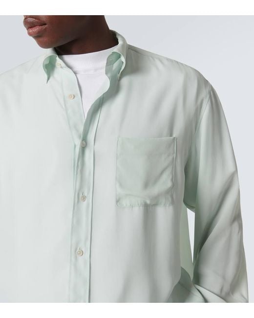 The Row White Bresson Cupro Shirt for men