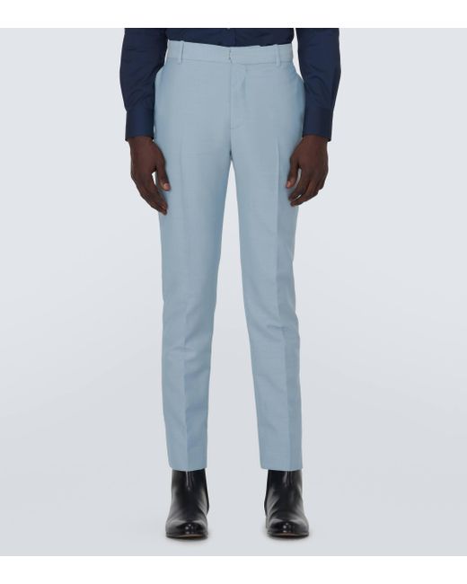 Pantalon de costume en laine vierge Alexander McQueen pour homme en coloris Blue