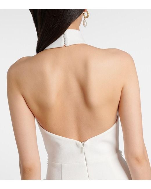 Rebecca Vallance White Bridal Xanthe Floral-Applique Gown