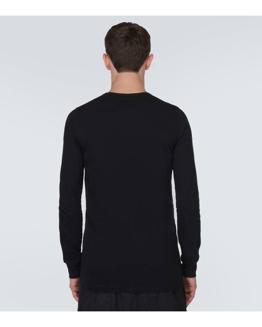 X Rick Owens camiseta de jersey de algodon Moncler Genius de hombre de color Black
