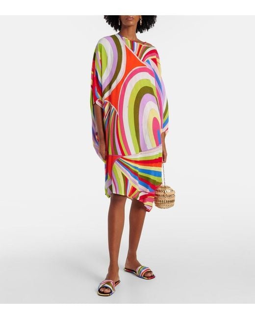 Emilio Pucci Red Iride Kaftan
