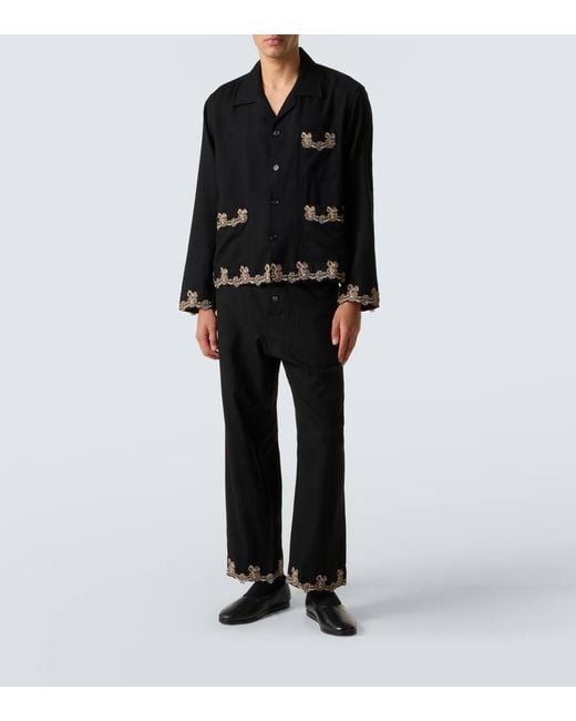 Surchemise Laurelist En Laine Bode pour homme en coloris Black