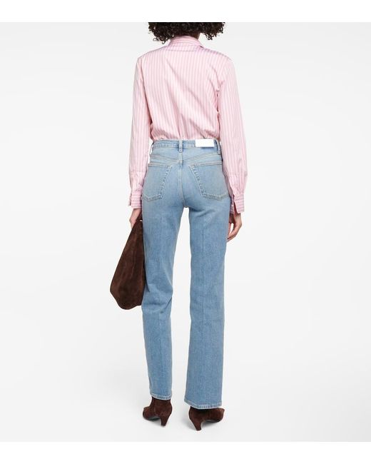 Jeans Bootcut 70S A Vita Alta di Re/done in Blue