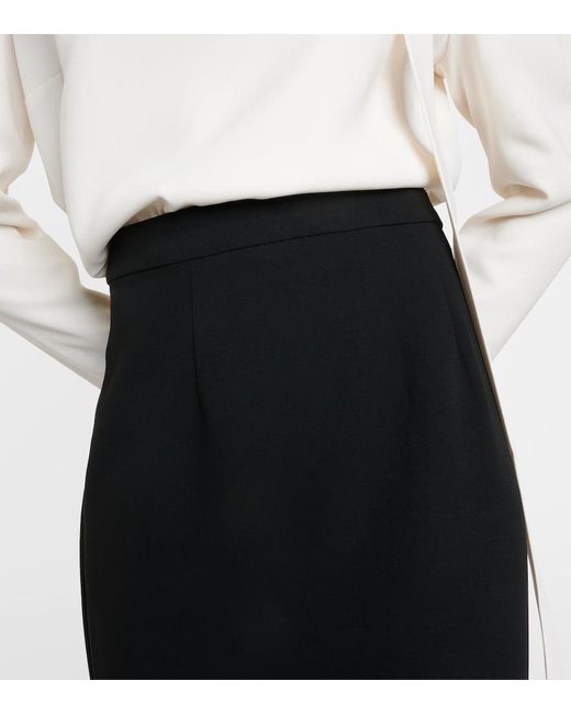 Roland Mouret Black High-rise Cady Maxi Skirt