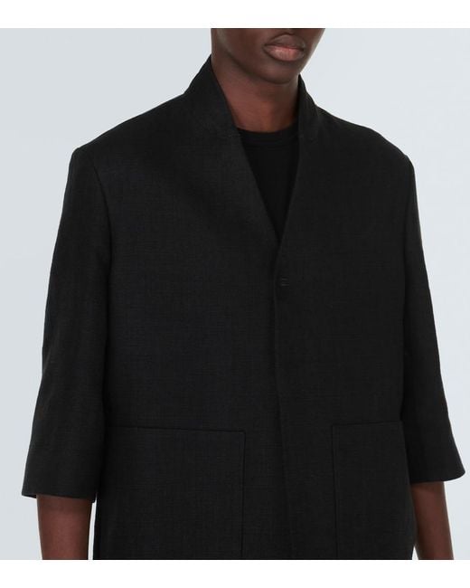 Zegna Black Linen Jacket for men
