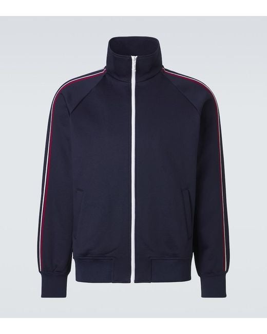 Saint Laurent Blue Cotton-Blend Track Jacket for men