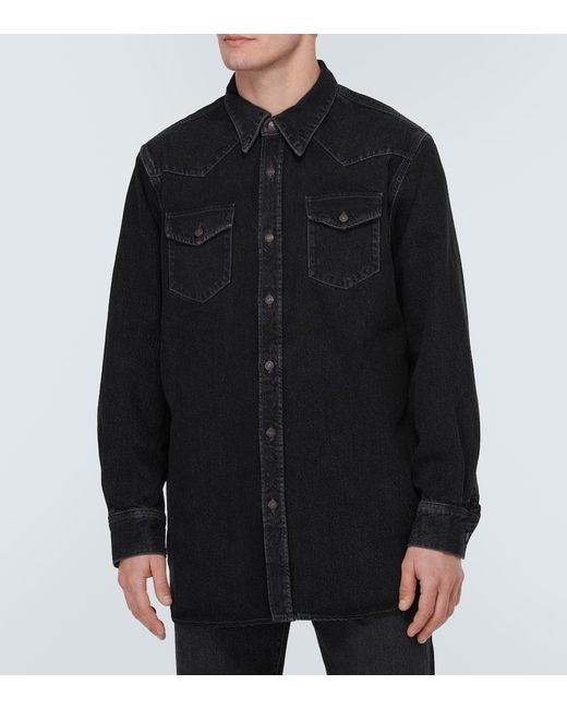 Giacca camicia di jeans di Acne in Black da Uomo