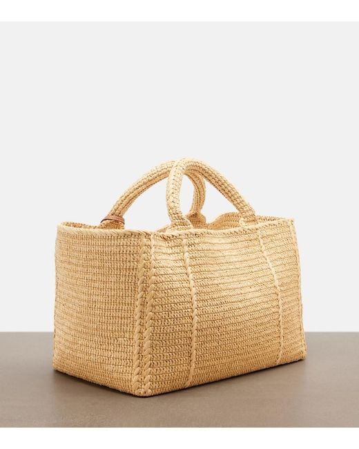 Shopper Medium Con Logo di Prada in Brown