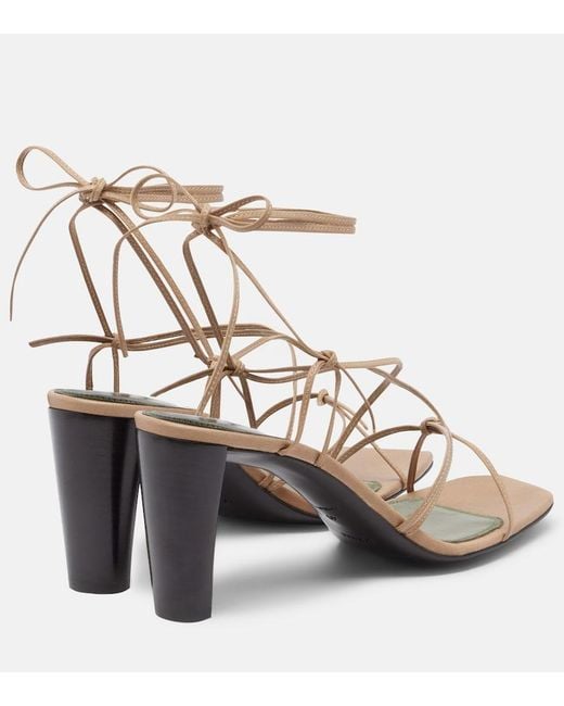 Lemaire Metallic Mignons Leather Sandals