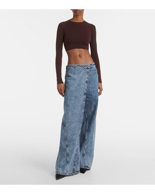 Alaïa Brown Crop Top