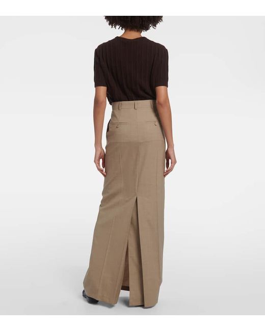 Max Mara Natural Maxirock Circe Aus Schurwolle